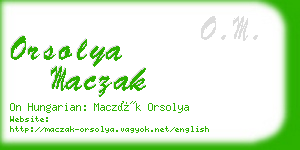 orsolya maczak business card